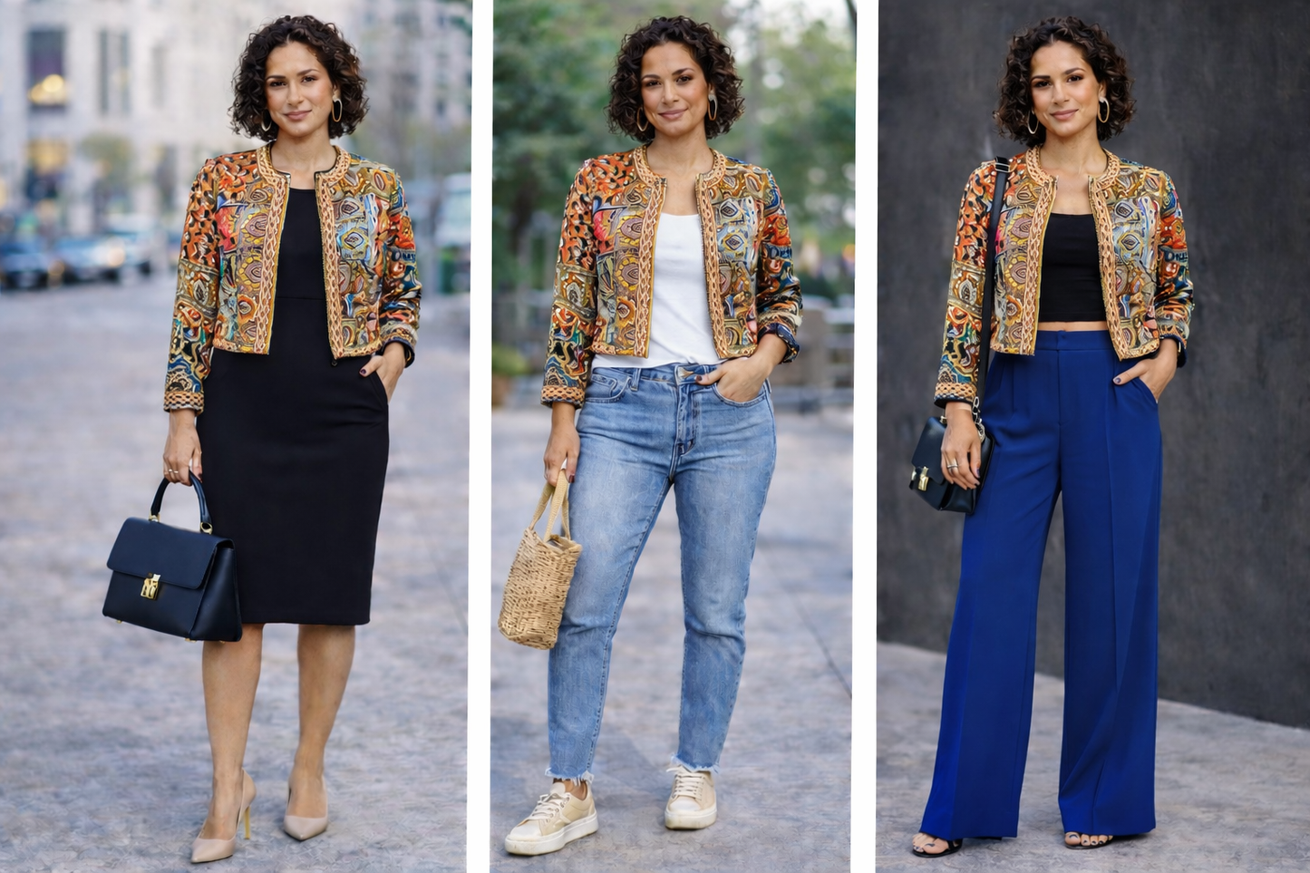 Peck & Peck Paisley Patchwork Jacket | Multicolor Statement Blazer| Size 8 Medium