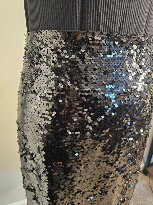 Marc New York Black Sequin Mini Skirt Size Large