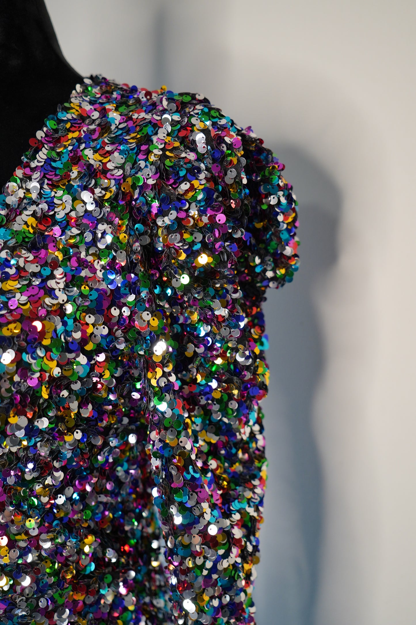 Fashion Nova Multi Color Sequin Razzle Dazzle Dress Size Large