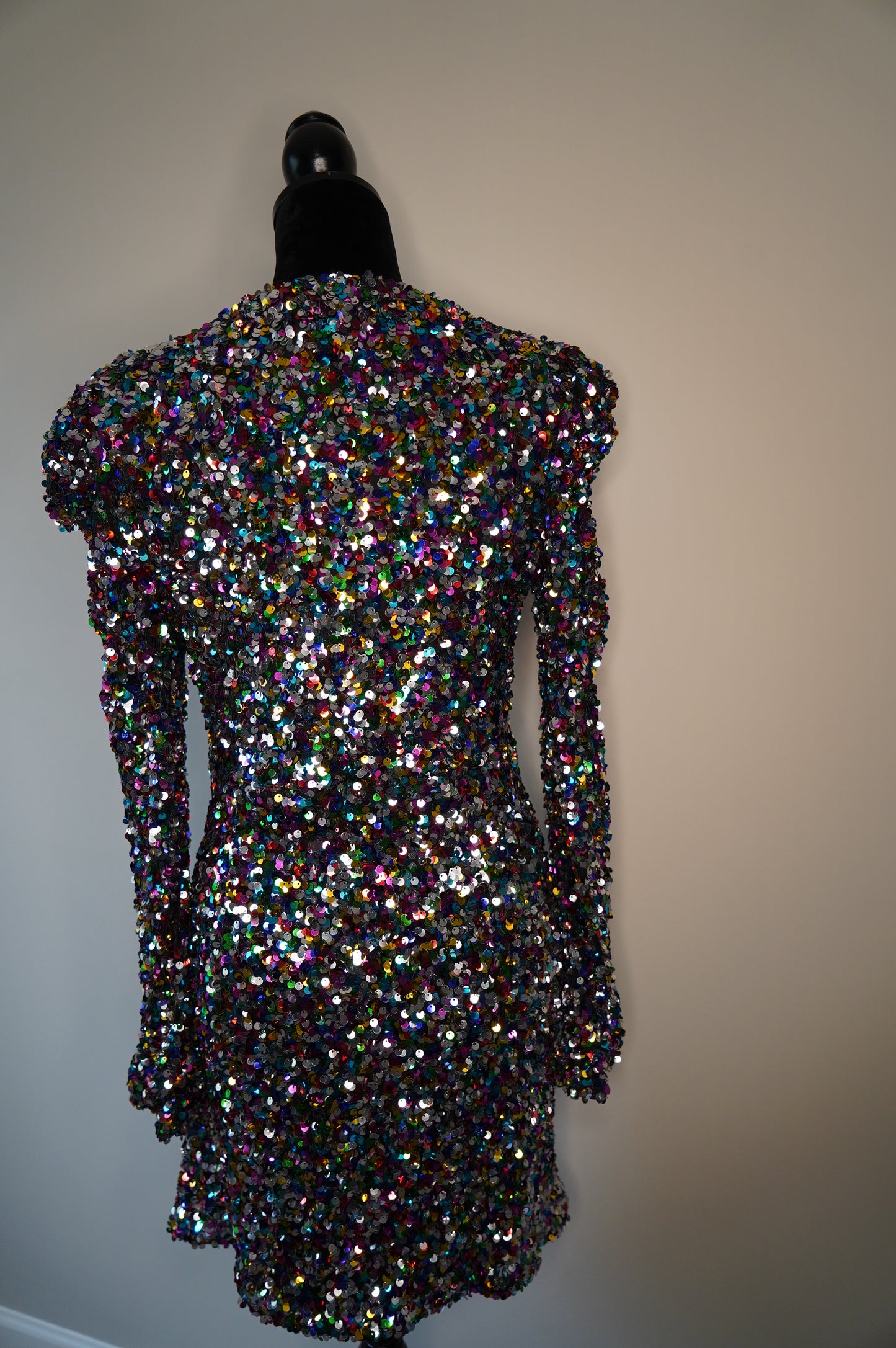 Fashion Nova Multi Color Sequin Razzle Dazzle Dress Size Large