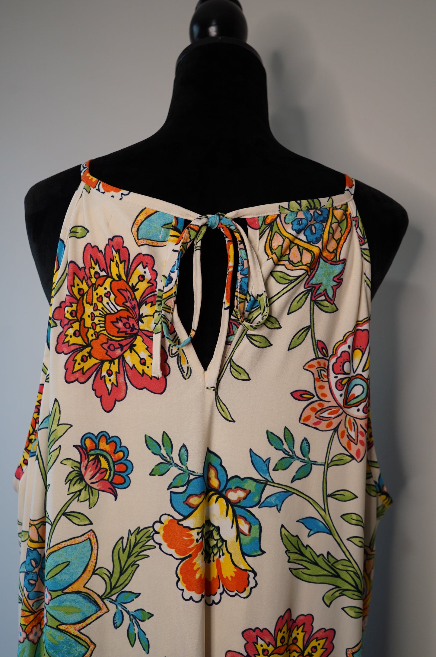 Cato Floral Maxi Colorful Boho Sleeveless Dress Size (26/28W) 3X