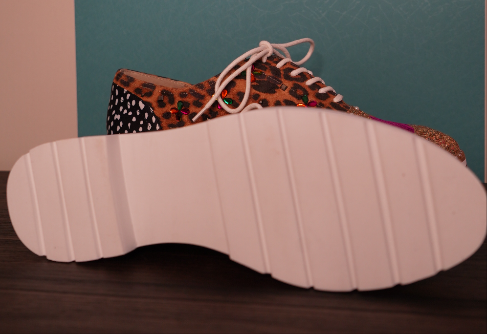 Betsey Johnson Glitter Leopard Platform Oxfords | Size 11 | New