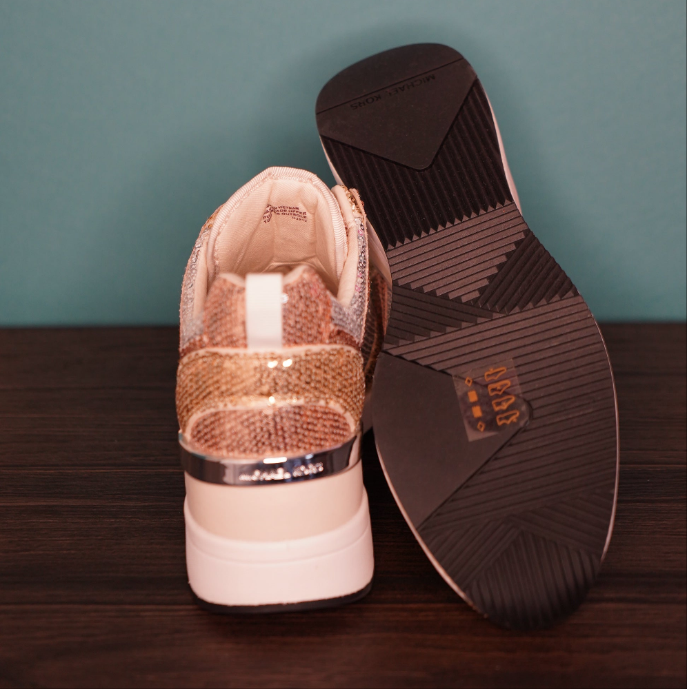 Michael Kors Georgie Color-Block Sequin Wedge Sneakers | Size 10
