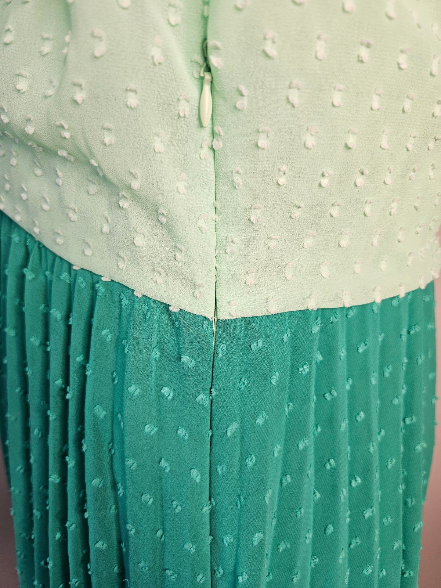 ASOS Design Two-Tone Pleated Midi Dress | Green Colorblock | Size 16 XLarge
