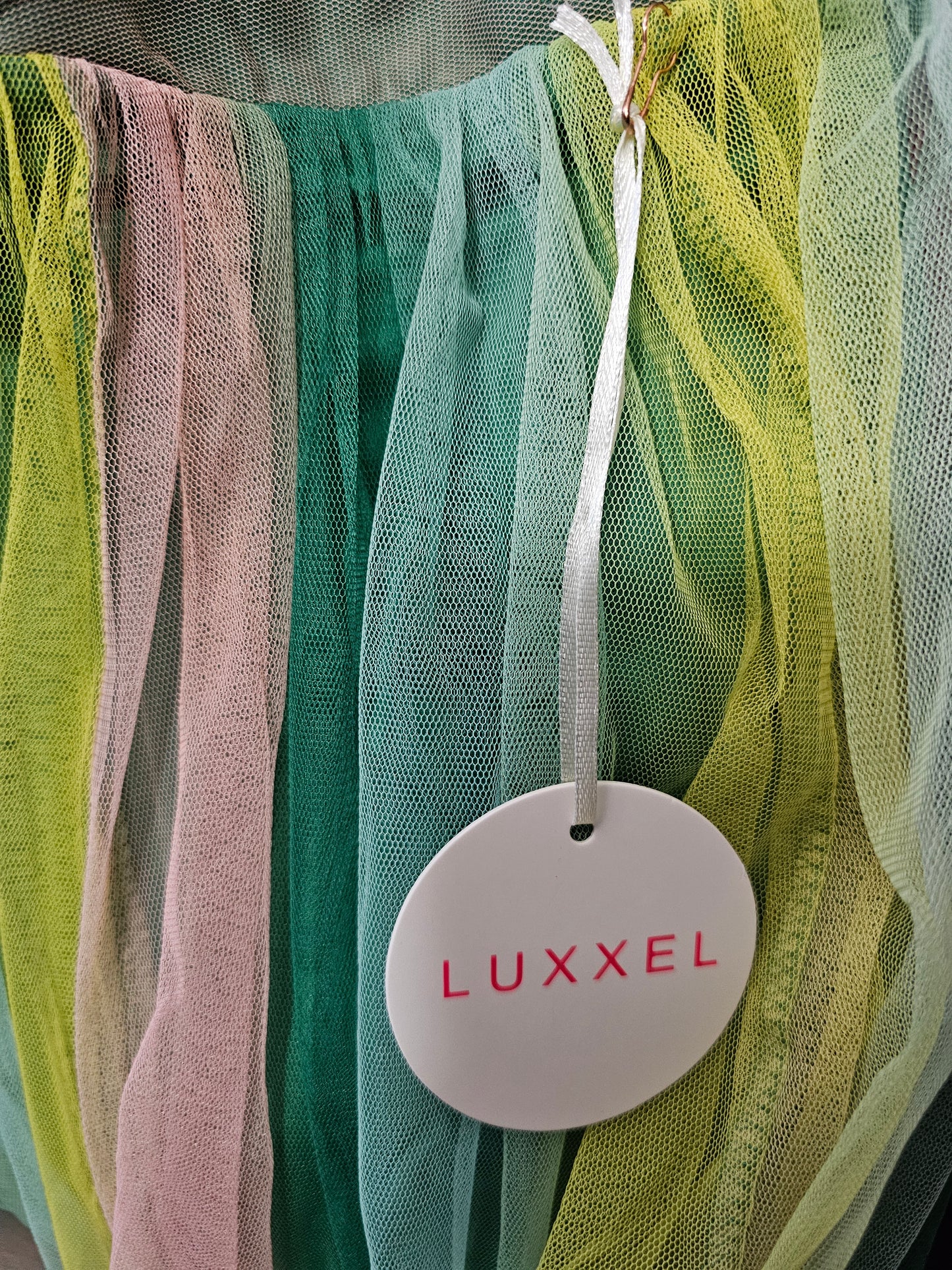 Luxxel Pastel Tulle Maxi Statement Dress | Size Medium