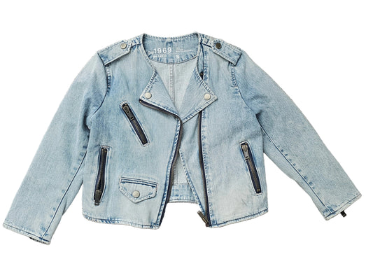 Gap 1969 Cropped Moto Denim Jacket | Size Small