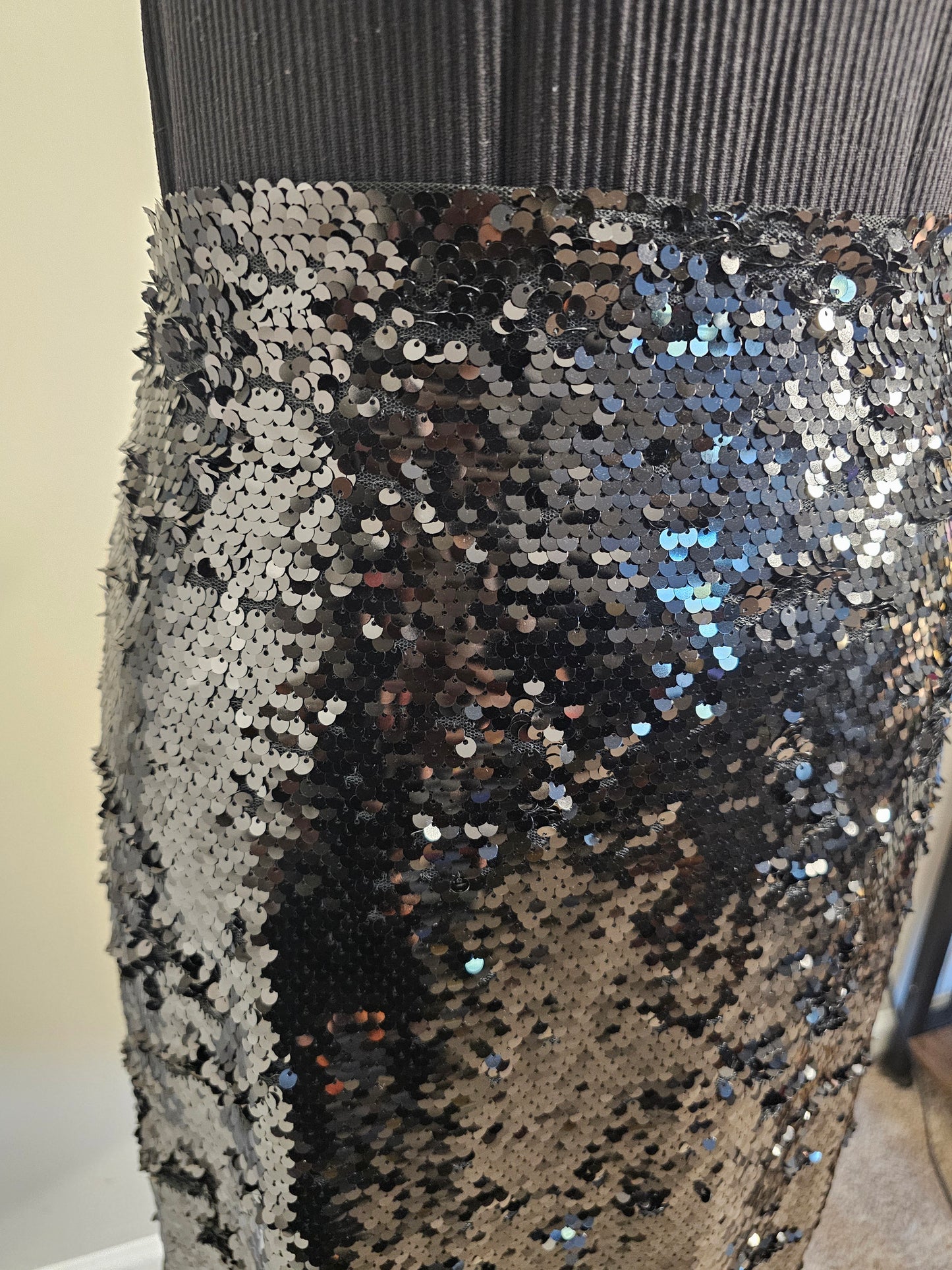Marc New York Black Sequin Mini Skirt Size Large
