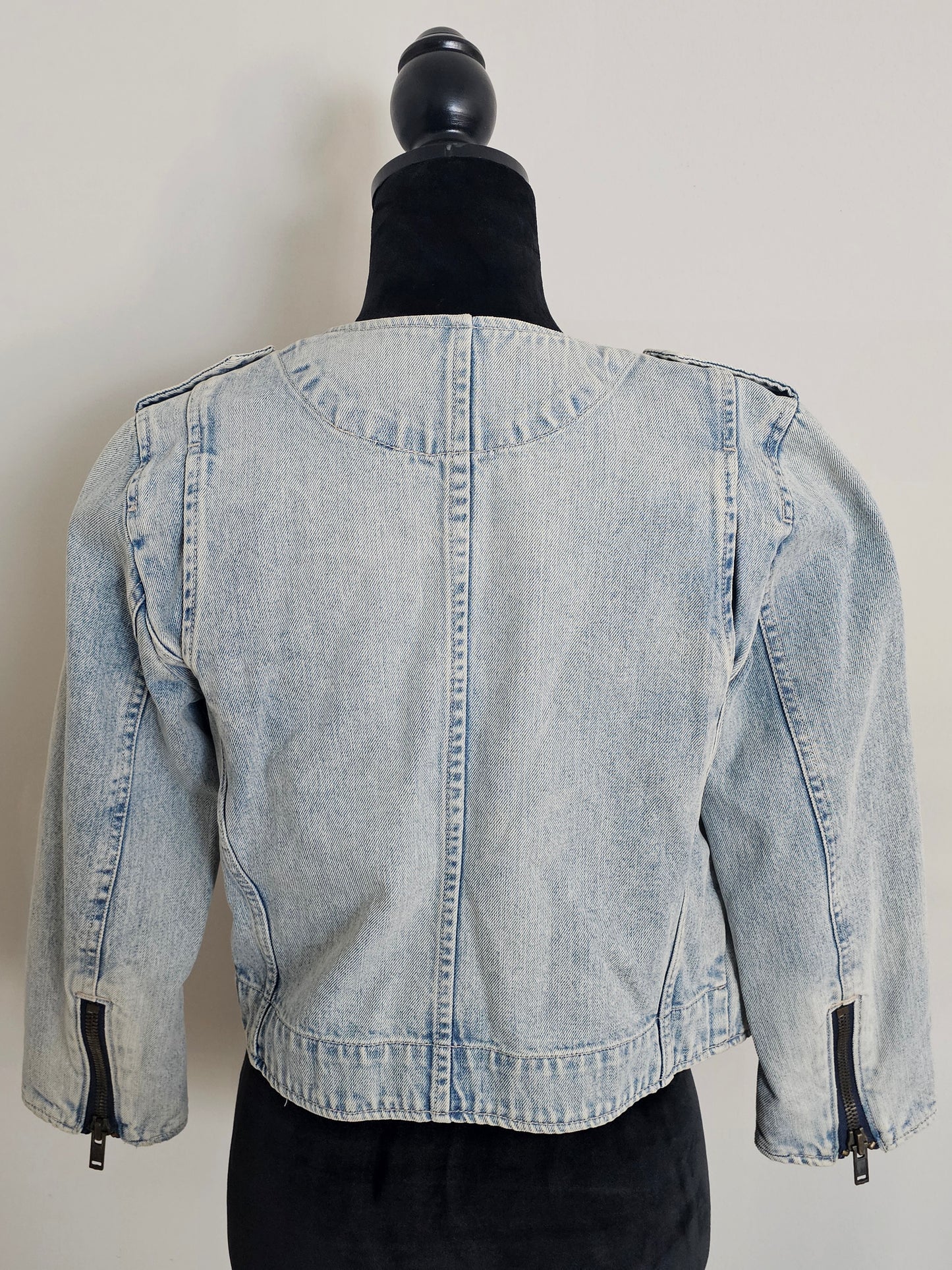 Gap 1969 Cropped Moto Denim Jacket | Size Small