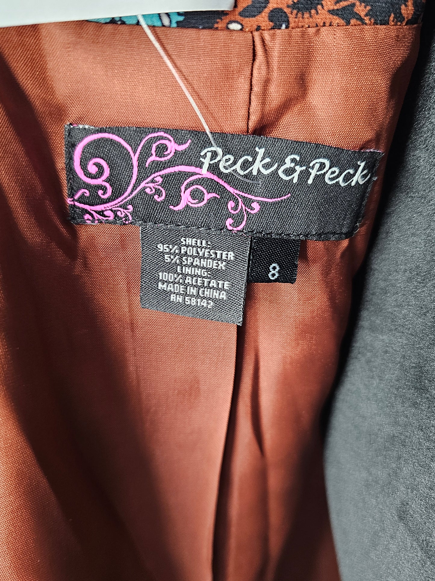 Peck & Peck Paisley Patchwork Jacket | Multicolor Statement Blazer| Size 8 Medium