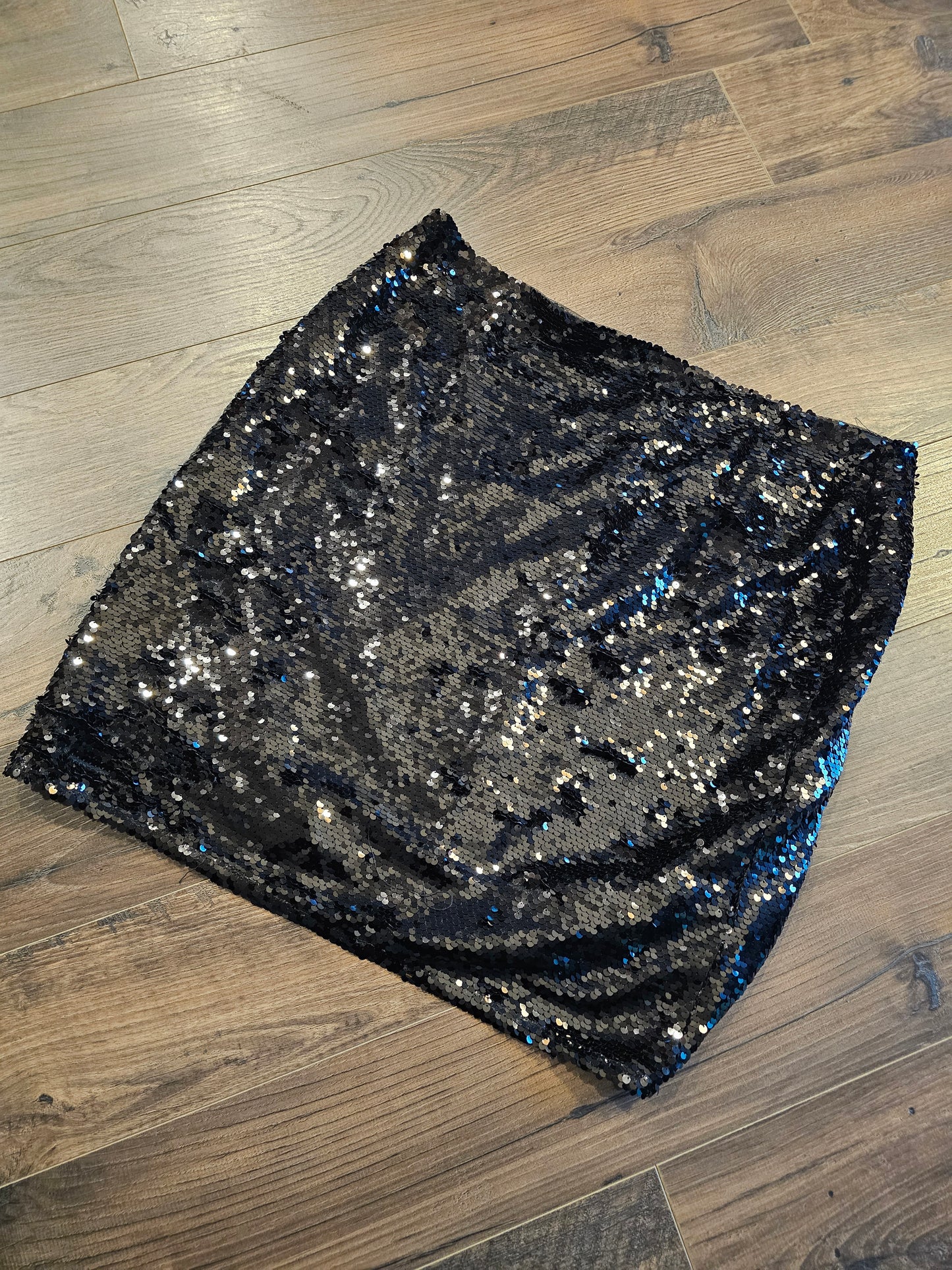 Marc New York Black Sequin Mini Skirt Size Large