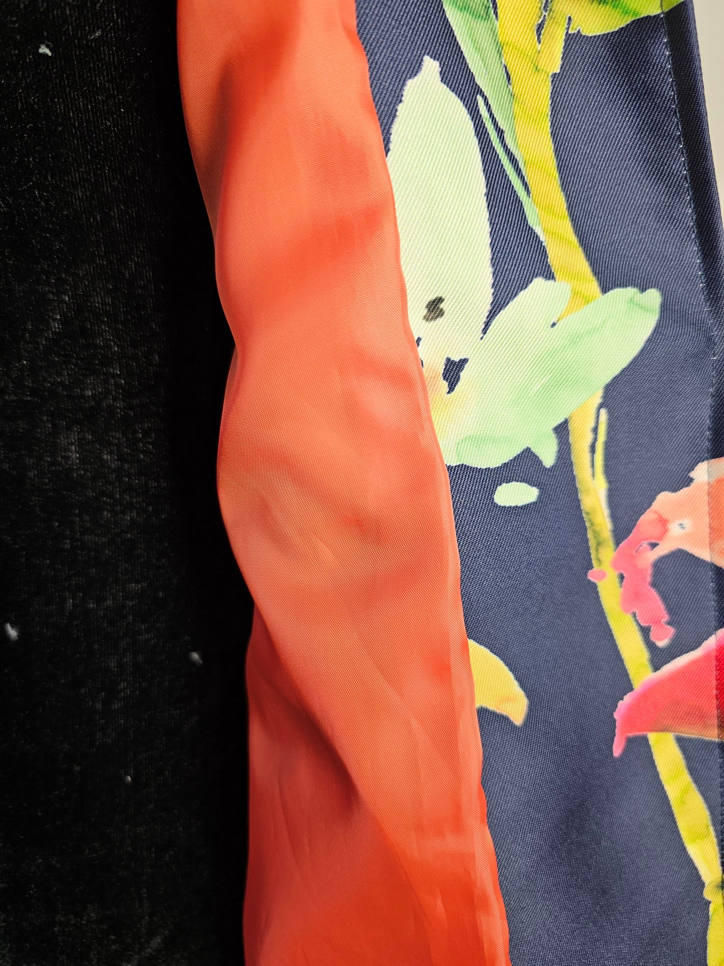 Boho Chic Floral Open Jacket |Navy Multicolor Statement |Size Medium