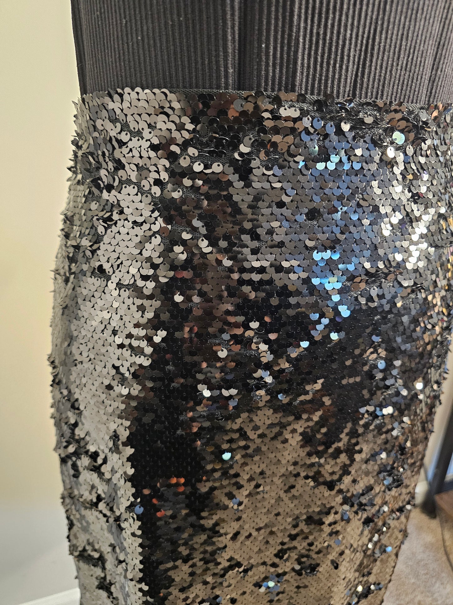 Marc New York Black Sequin Mini Skirt Size Large