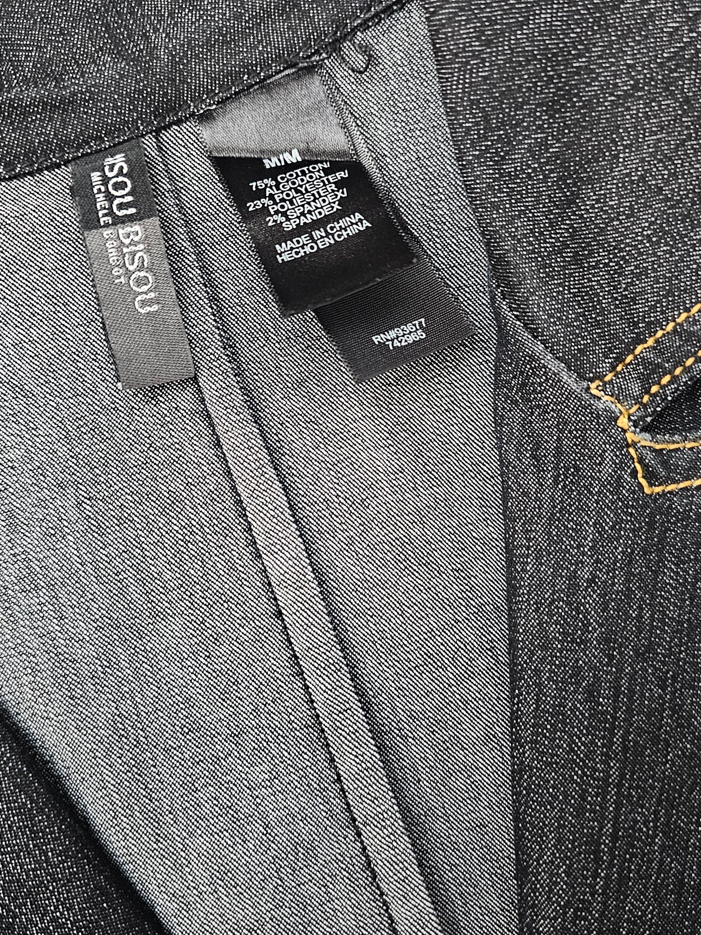 Bisou Bisou Denim Belted Tailored Utility Style Jacket | Size Medium