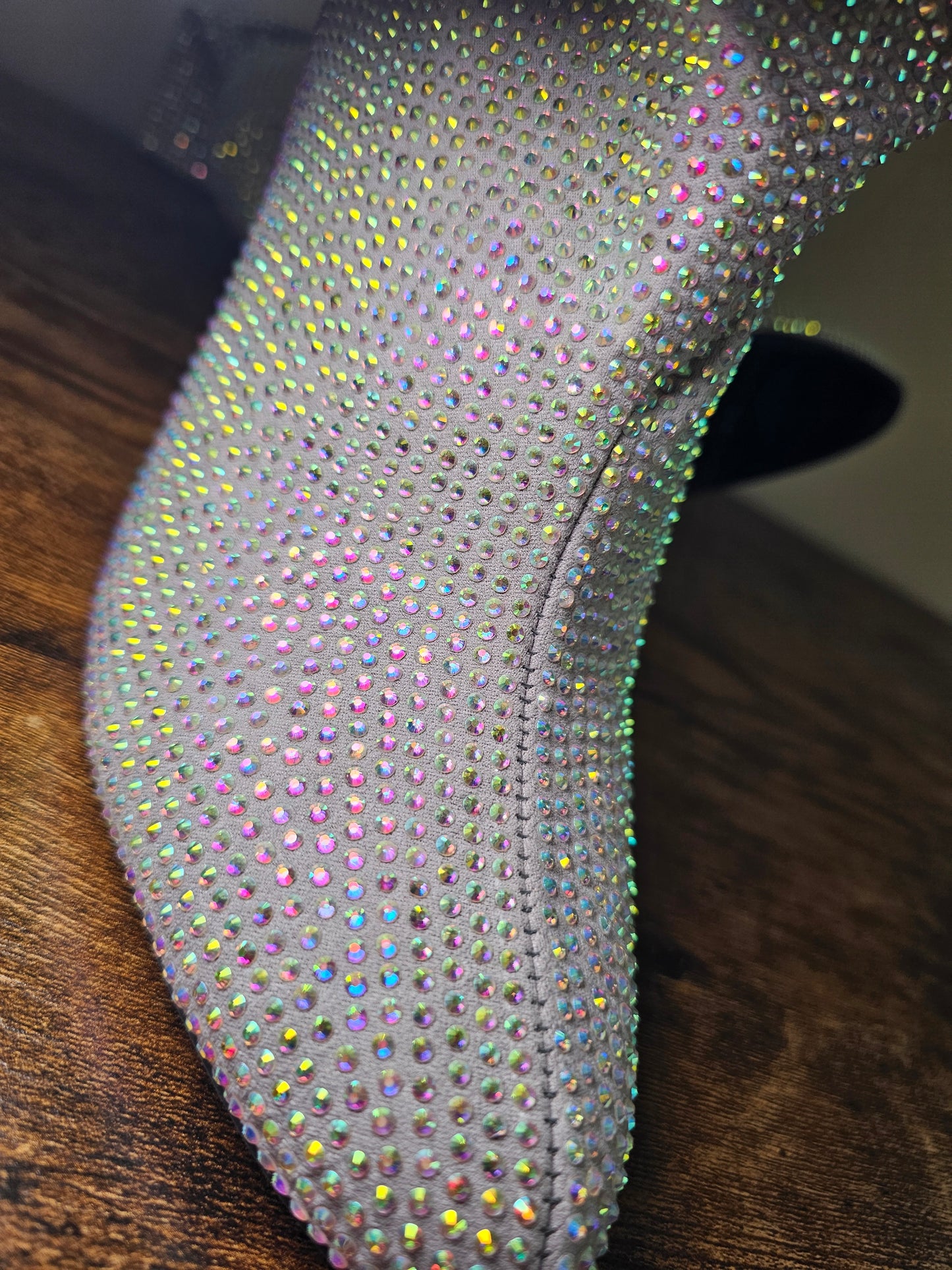 Nine West Rhinestone Slouch Ankle Boots Size 10 | Crystal Stiletto Heel Booties