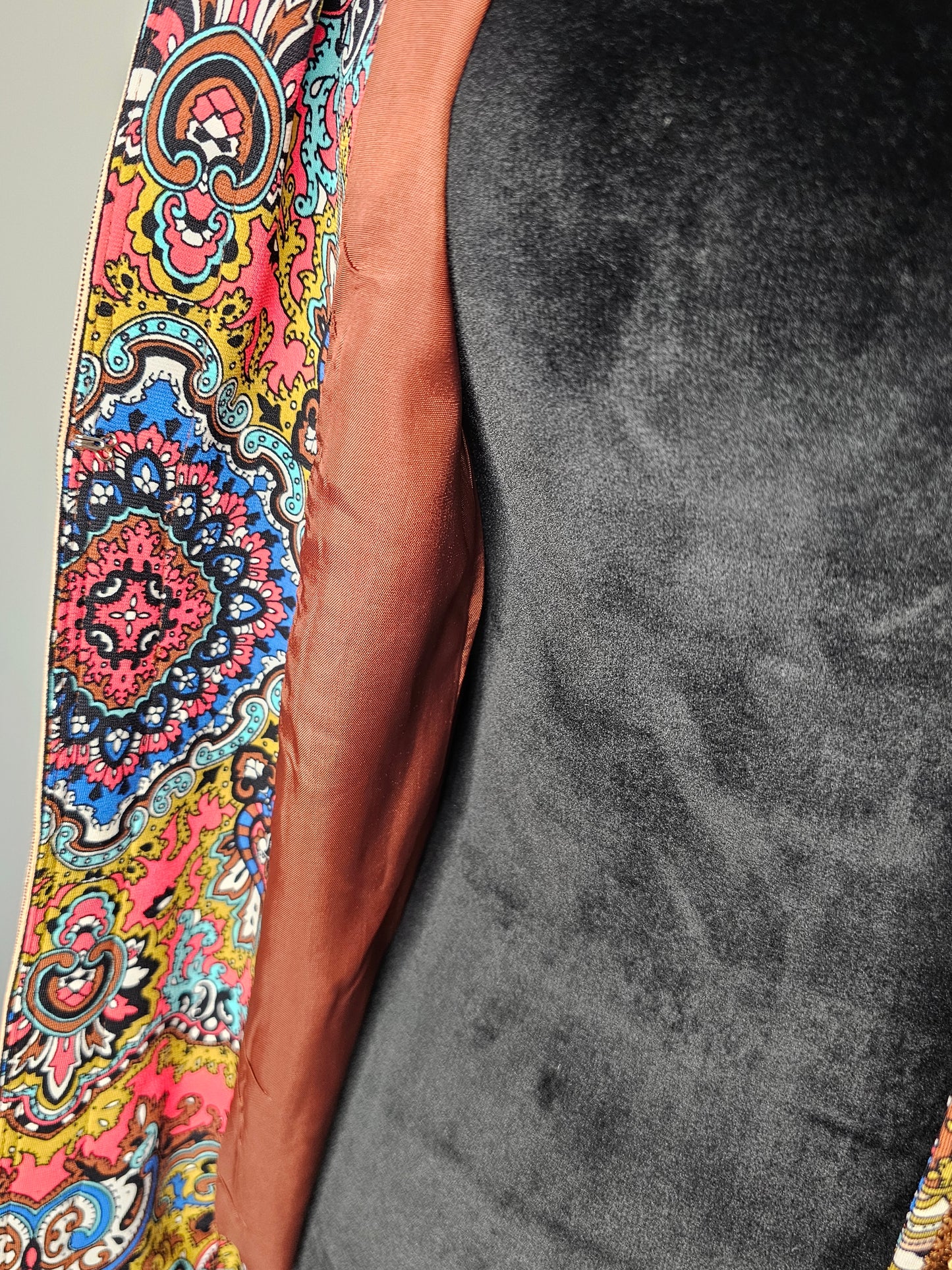 Peck & Peck Paisley Patchwork Jacket | Multicolor Statement Blazer| Size 8 Medium