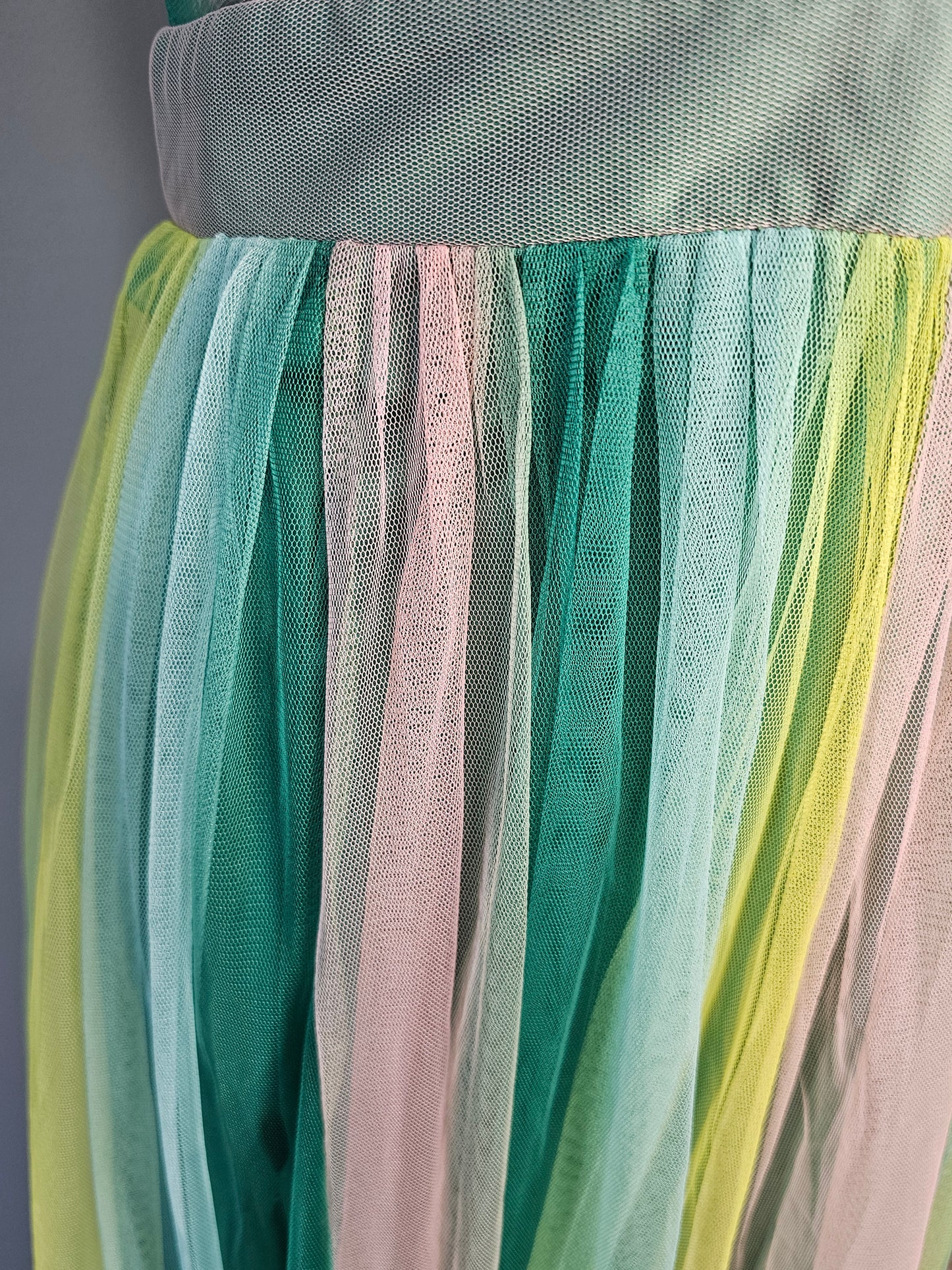 Luxxel Pastel Tulle Maxi Statement Dress | Size Medium