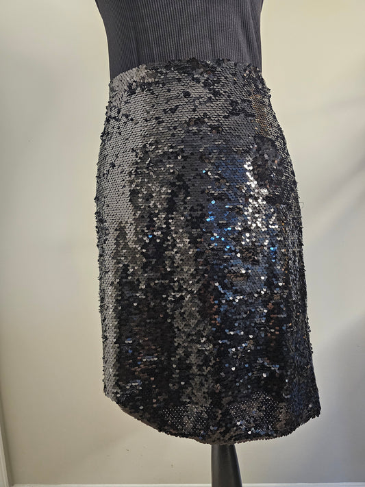 Marc New York Black Sequin Mini Skirt Size Large