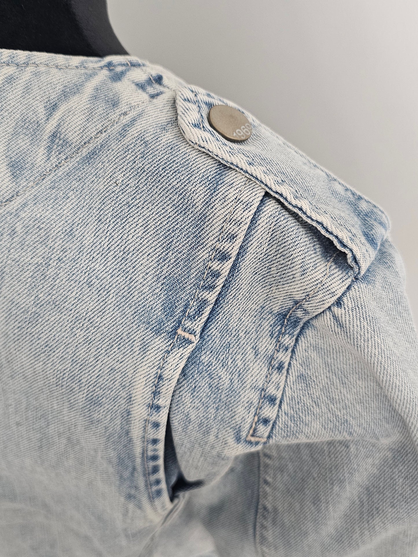 Gap 1969 Cropped Moto Denim Jacket | Size Small