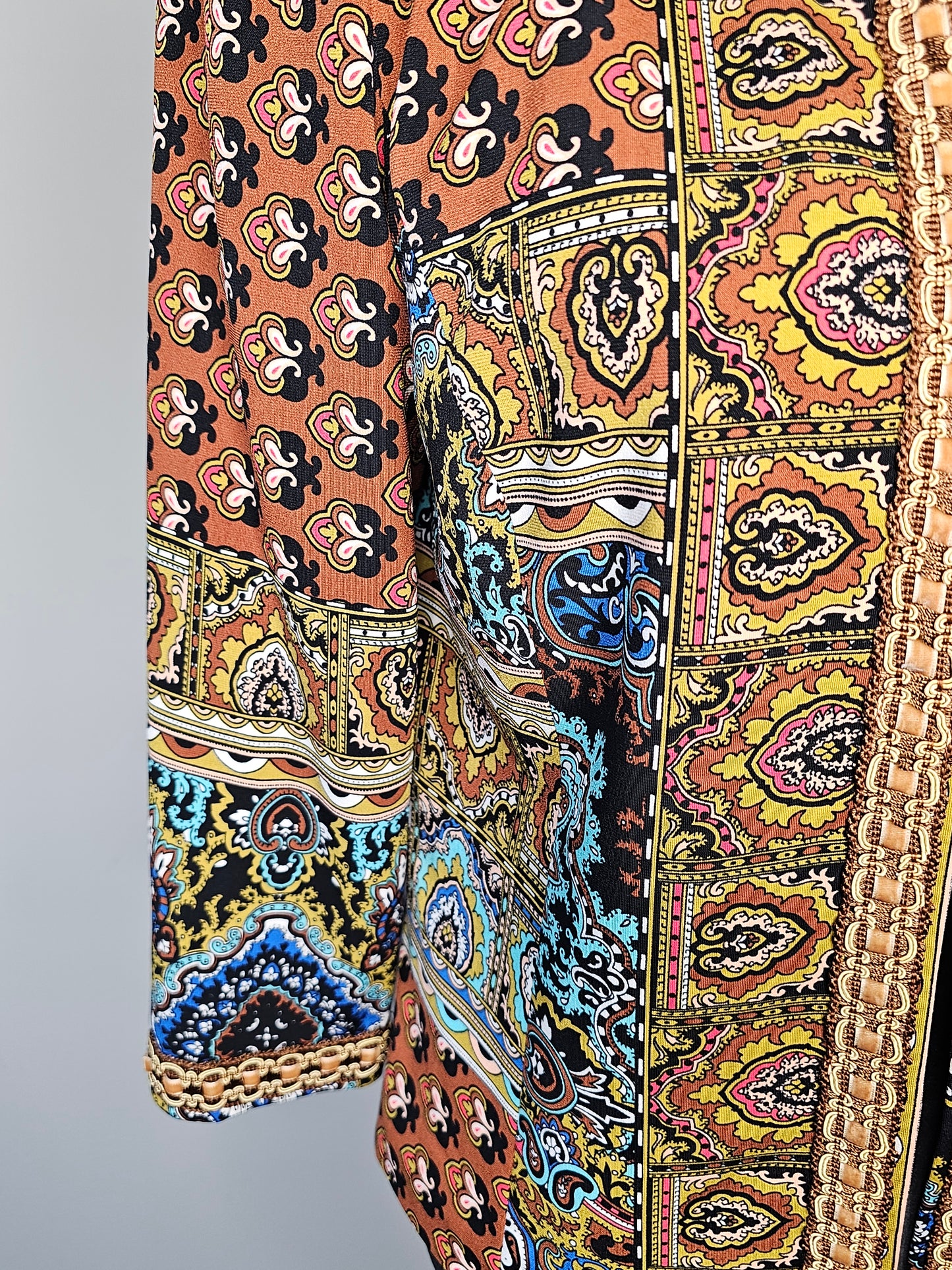 Peck & Peck Paisley Patchwork Jacket | Multicolor Statement Blazer| Size 8 Medium